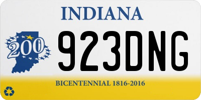 IN license plate 923DNG