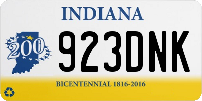 IN license plate 923DNK