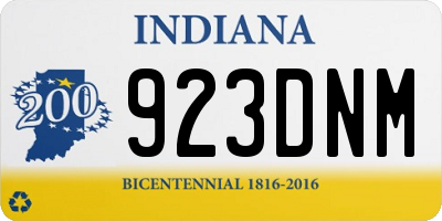 IN license plate 923DNM