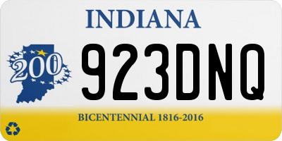 IN license plate 923DNQ