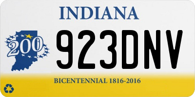 IN license plate 923DNV