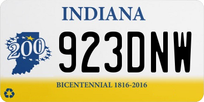 IN license plate 923DNW