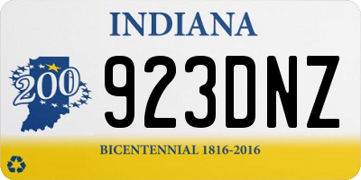 IN license plate 923DNZ