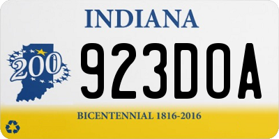 IN license plate 923DOA