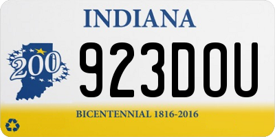 IN license plate 923DOU