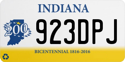 IN license plate 923DPJ