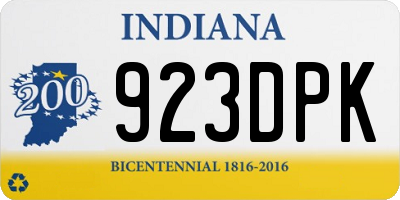 IN license plate 923DPK