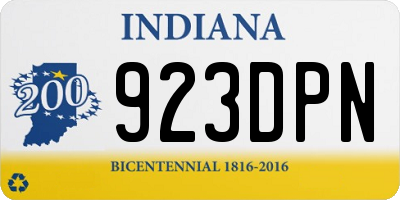 IN license plate 923DPN