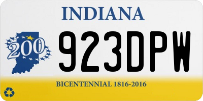 IN license plate 923DPW