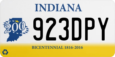 IN license plate 923DPY
