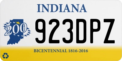 IN license plate 923DPZ