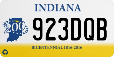 IN license plate 923DQB