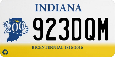 IN license plate 923DQM