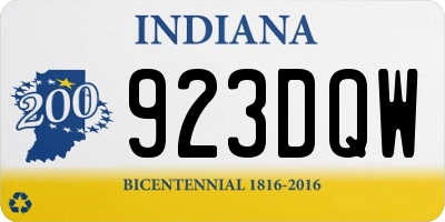 IN license plate 923DQW