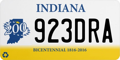 IN license plate 923DRA