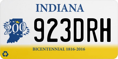 IN license plate 923DRH
