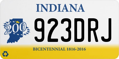 IN license plate 923DRJ