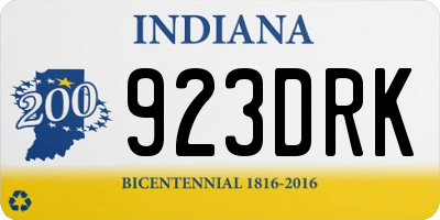IN license plate 923DRK