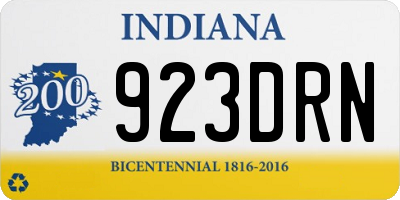 IN license plate 923DRN