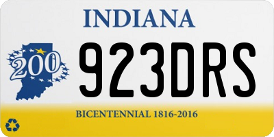 IN license plate 923DRS