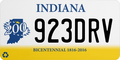 IN license plate 923DRV