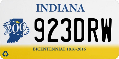 IN license plate 923DRW