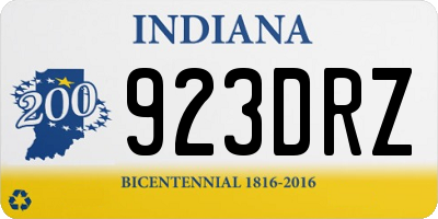 IN license plate 923DRZ