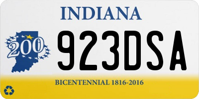 IN license plate 923DSA