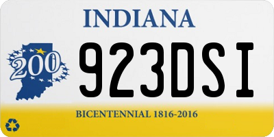 IN license plate 923DSI
