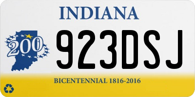 IN license plate 923DSJ