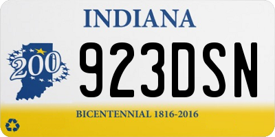 IN license plate 923DSN
