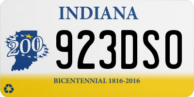 IN license plate 923DSO