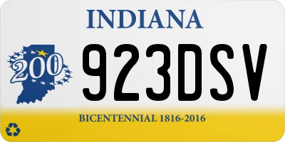 IN license plate 923DSV