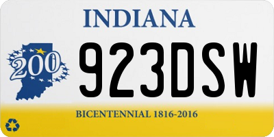 IN license plate 923DSW