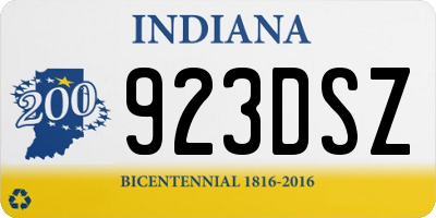 IN license plate 923DSZ