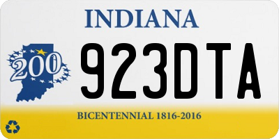 IN license plate 923DTA