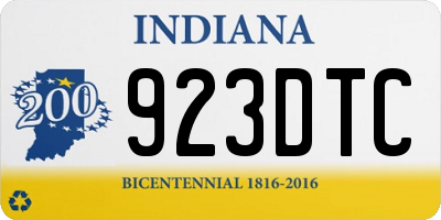 IN license plate 923DTC