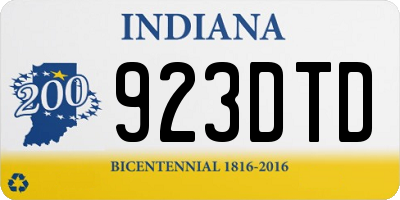 IN license plate 923DTD