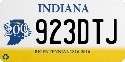 IN license plate 923DTJ