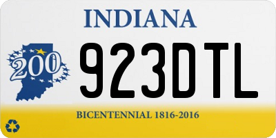 IN license plate 923DTL