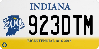 IN license plate 923DTM