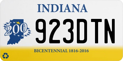 IN license plate 923DTN