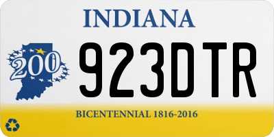IN license plate 923DTR