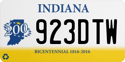 IN license plate 923DTW