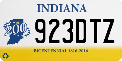IN license plate 923DTZ