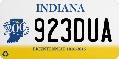 IN license plate 923DUA