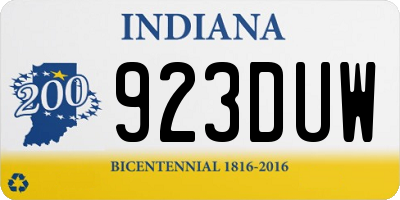 IN license plate 923DUW