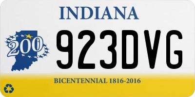 IN license plate 923DVG