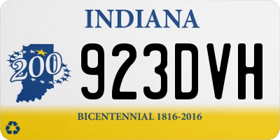 IN license plate 923DVH