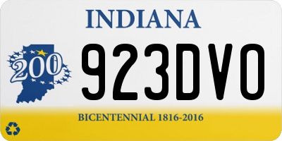 IN license plate 923DVO